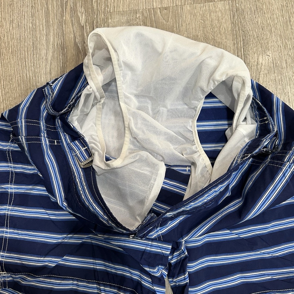 Polo Ralph Lauren Shorts Mens 34 Swim Trunks Blue White Striped Mesh Liner Short - Picture 7 of 14